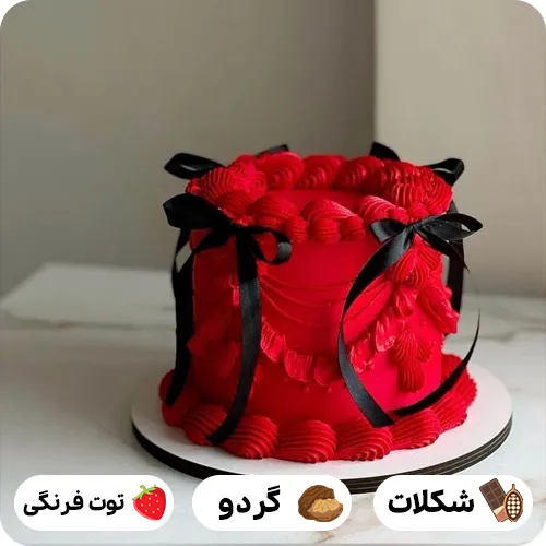 عکس کیک تولد قرمز جدید