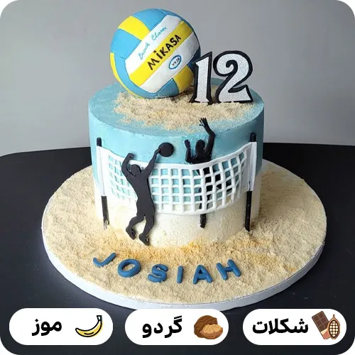 عکس کیک تولد توپ والیبال