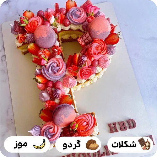 کیک حرف p