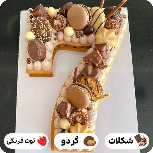کیک تولد عدد هفت