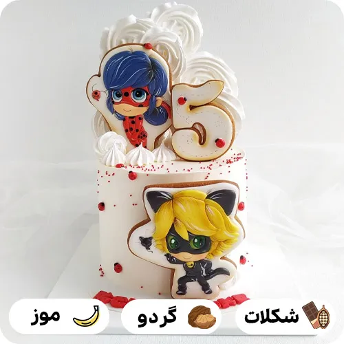 کیک دختر کفشدوزکی قشنگ