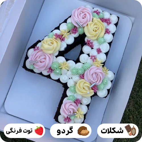 عکس کیک تولد عدد 4