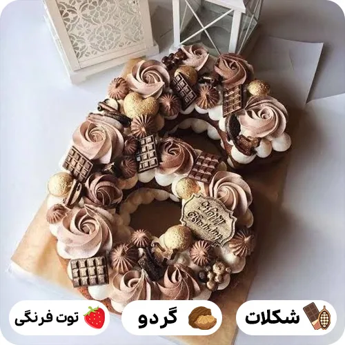 کیک تولد عدد شش