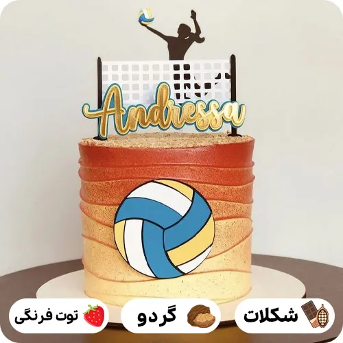 عکس کیک تولد والیبال