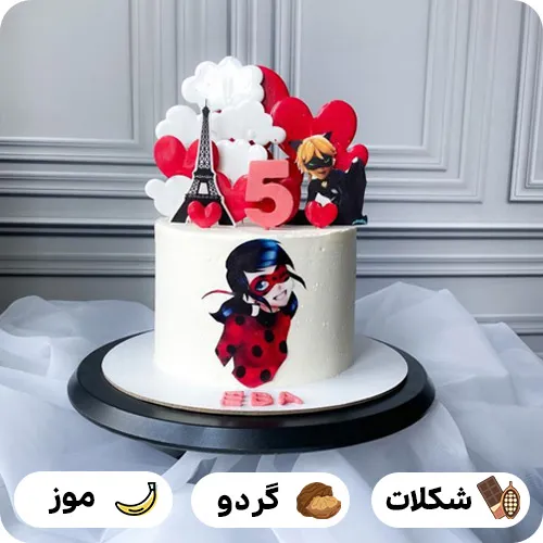 کیک تولد دختر کفشدوزکی جدید