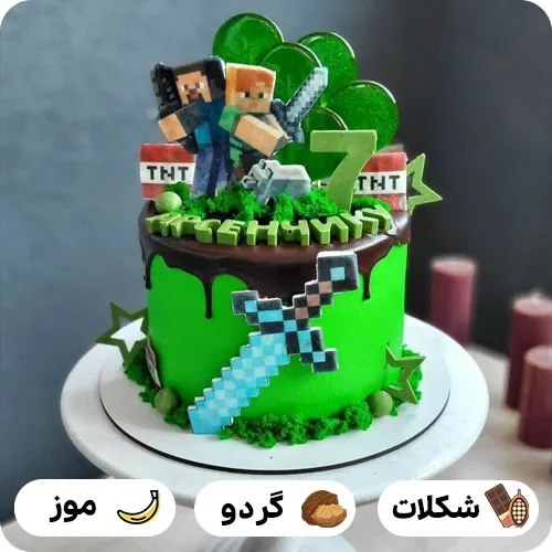 کیک تولد ماینکرافت
