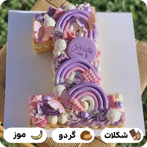 کیک با عدد یک