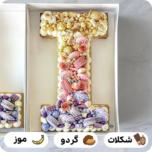 کیک تولد به حرف i