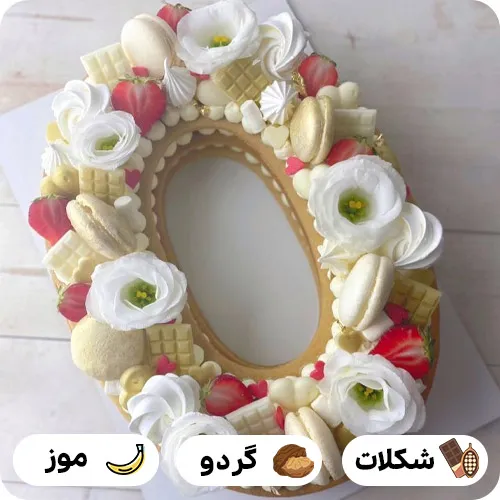 کیک تولد حرف O