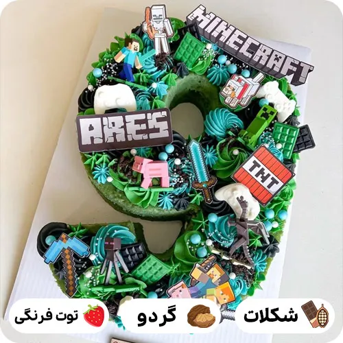 کیک تولد ماینکرافتی