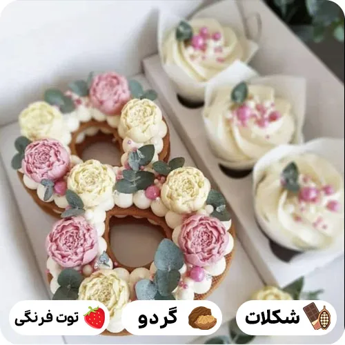 کیک تولد عدد هشت