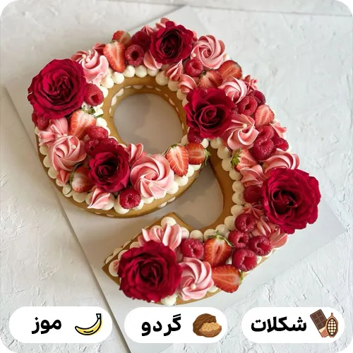 کیک تولد به شکل عدد 9
