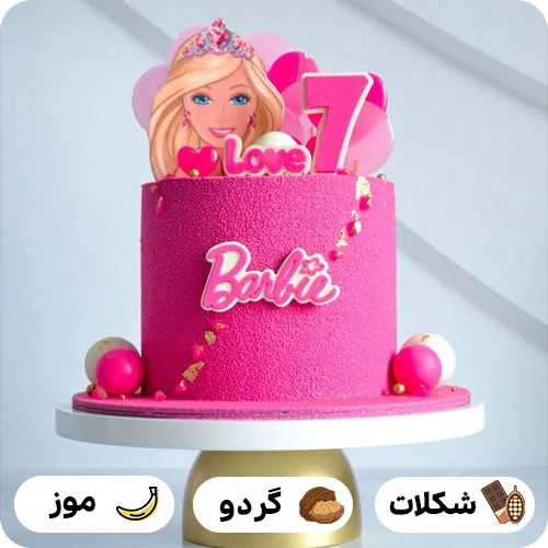 کیک تولد با تم سرخابی