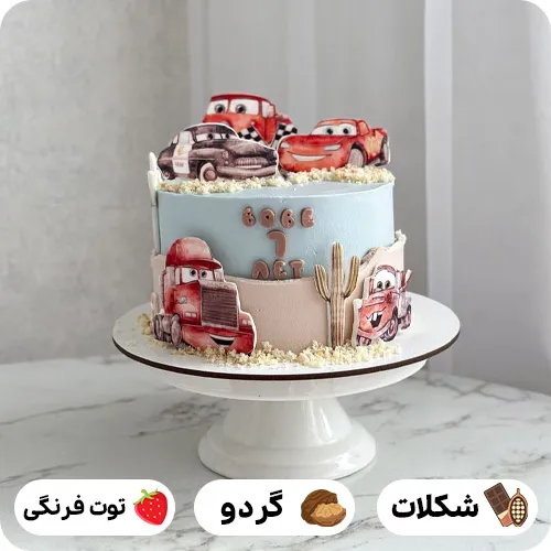 کیک تولد طرح ماشین ها