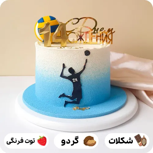 کیک تولد والیبال پسرانه