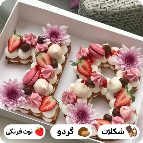 کیک تولد عدد 18
