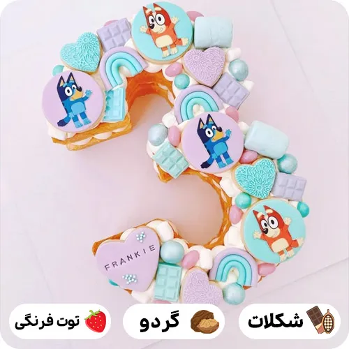 کیک تولد عدد 3
