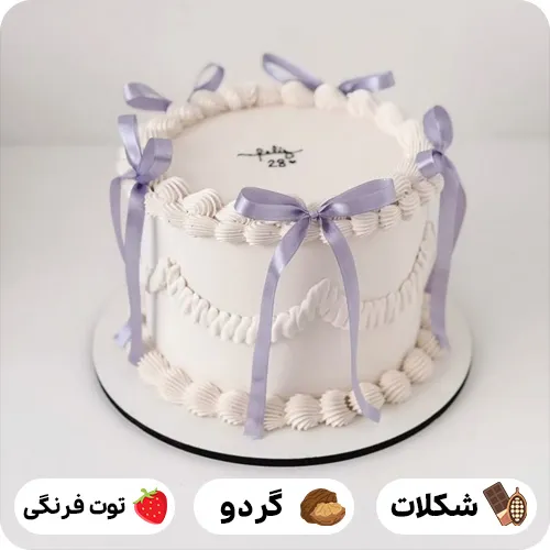 کیک تولد بنفش فانتزی