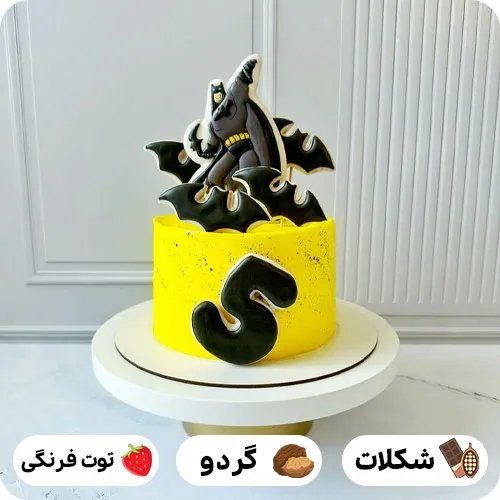 کیک تولد بتمن خامه ای